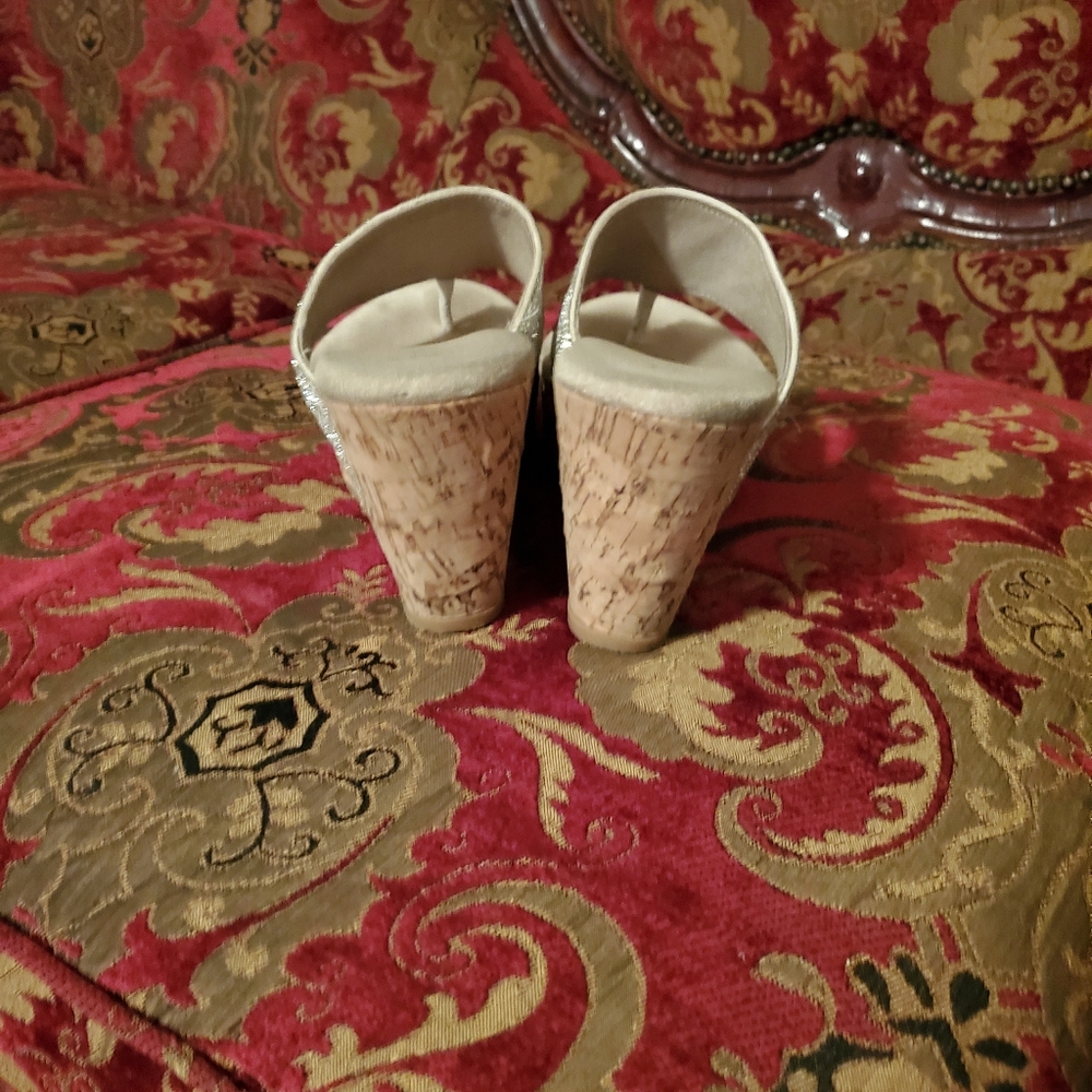 Ladies  rhinestone wedgeheels